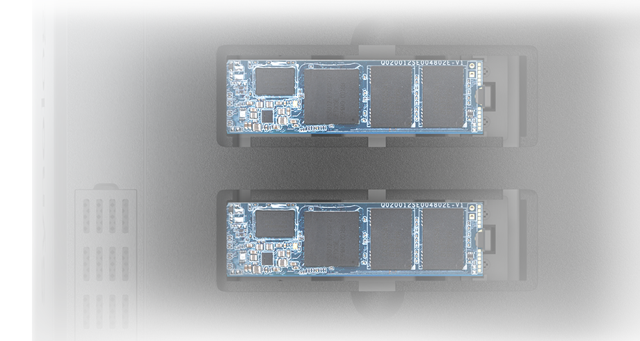 Synology DS920+ có 02 khe cắm SSD M.2 tích hợp để bạn có thể tận dụng tối đa chức năng của Synology SSD Cache
