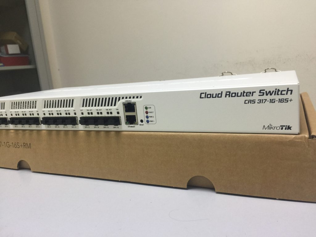 Thiết bị chuyển mạch switch MikroTIK CRS317-1G-16S+, Việt Tuấn phân phối hàng chính hãng, giá tốt nhất