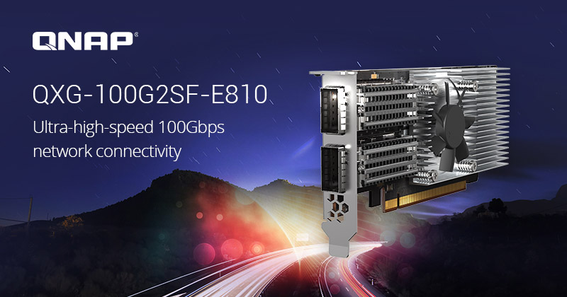 QNAP ra mắt Card mạng mở rộng Dual-port 100GbE QXG-100G2SF-E810, với Bộ điều khiển Ethernet Intel E810 cho Windows/Linux và NAS QNAP