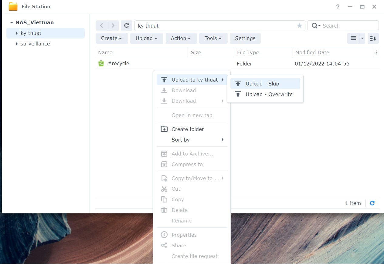 File Station Hướng dẫn sử dụng NAS Synology - Truy cập Shared Folder trên máy tính ...